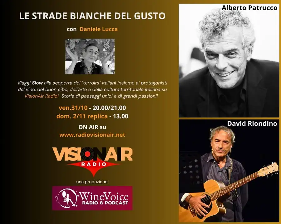 Se gradite seguirmi in viaggio sulle strade bianche del gusto...😉Questa sera alle 20,00 con Alberto Patrucco e David Rio...